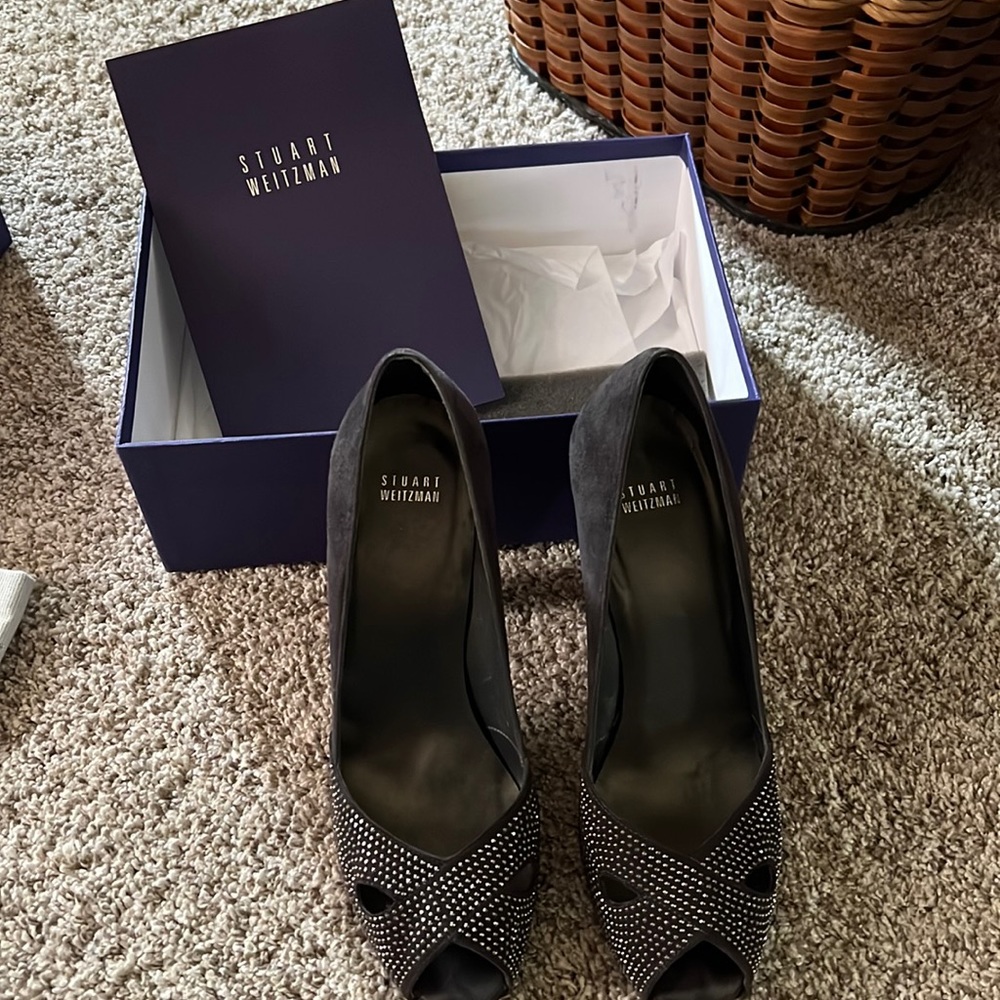 Stuart Weitzman peep-toe pumps